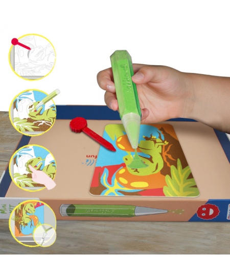 Smilšu zīmēšanas komplekts SABBIARELLI Dinozauri smiltīs