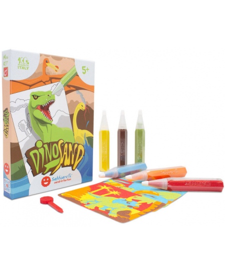 Smilšu zīmēšanas komplekts SABBIARELLI Dinozauri smiltīs