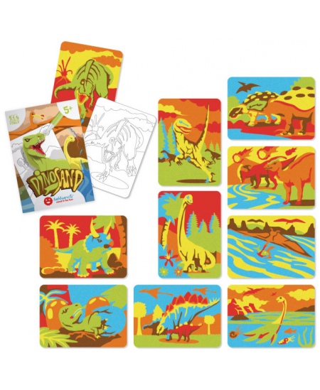 Smilšu zīmēšanas komplekts SABBIARELLI Dinozauri smiltīs