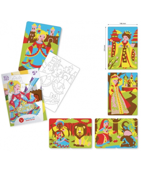 Smilšu zīmēšanas komplekts SABBIARELLI Princeses