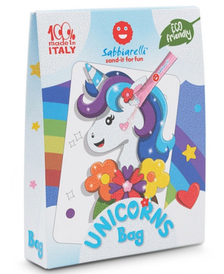 Smilšu zīmēšanas komplekts maisiņā SABBIARELLI Vienradži