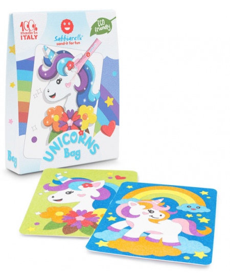 Smilšu zīmēšanas komplekts maisiņā SABBIARELLI Vienradži