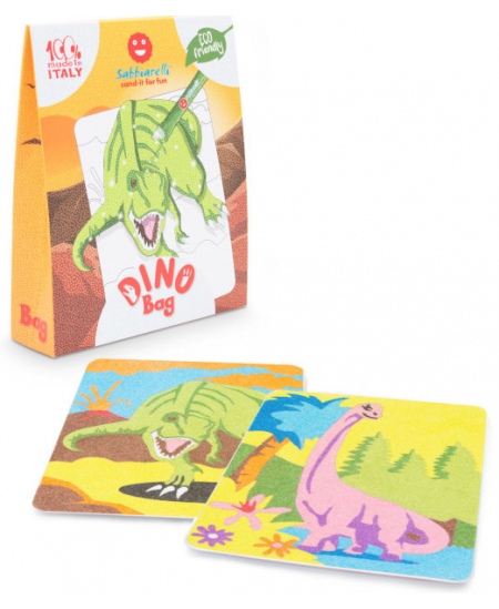 Smilšu zīmēšanas komplekts maisiņā SABBIARELLI Dinozauri