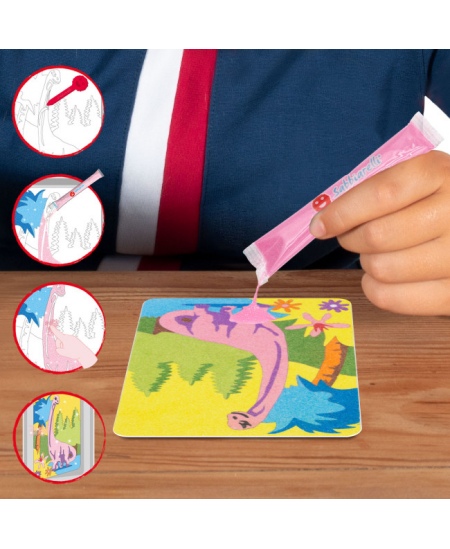 Smilšu zīmēšanas komplekts maisiņā SABBIARELLI Dinozauri