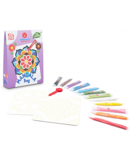 Smilšu zīmēšanas komplekts maisiņā SABBIARELLI Mandala