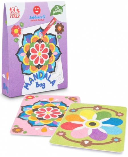Smilšu zīmēšanas komplekts maisiņā SABBIARELLI Mandala