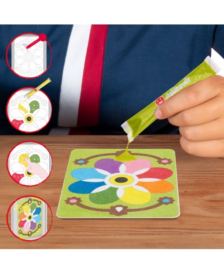 Smilšu zīmēšanas komplekts maisiņā SABBIARELLI Mandala