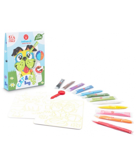 Smilšu zīmēšanas komplekts maisiņā SABBIARELLI Kaķi un suņi