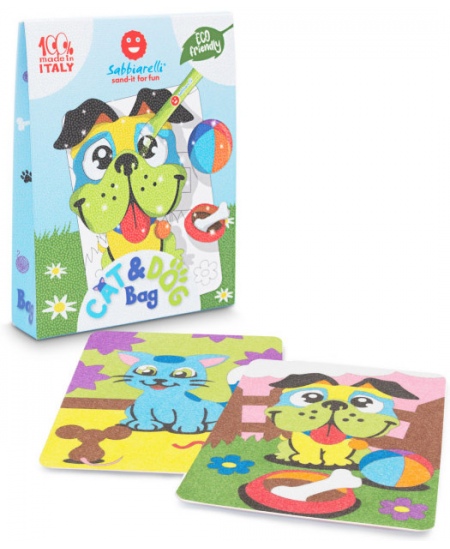 Smilšu zīmēšanas komplekts maisiņā SABBIARELLI Kaķi un suņi
