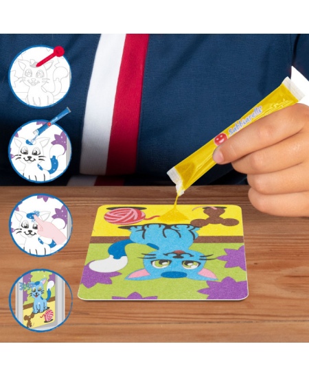 Smilšu zīmēšanas komplekts maisiņā SABBIARELLI Kaķi un suņi