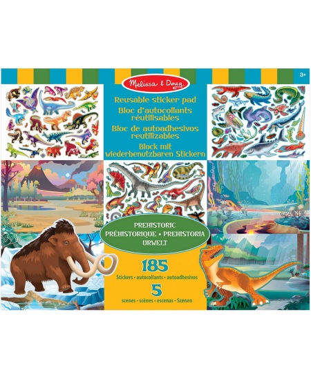 Atkārtoti lietojams uzlīmju komplekts MELISSA & DOUG Aizvēsturiski dzīvnieki