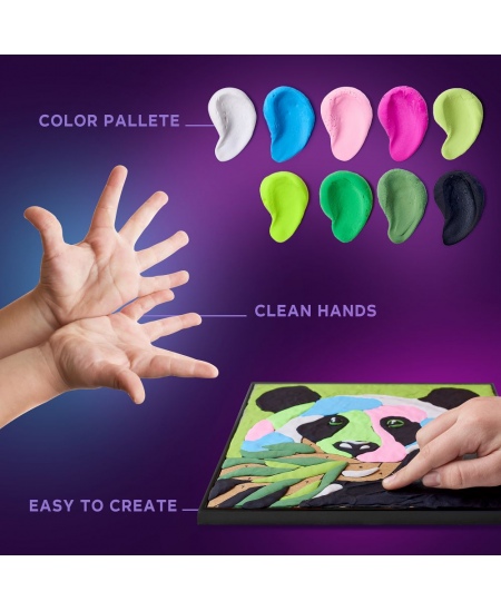 3D krāsošanas ar mālu komplekts OKTO Panda, 30x30 cm