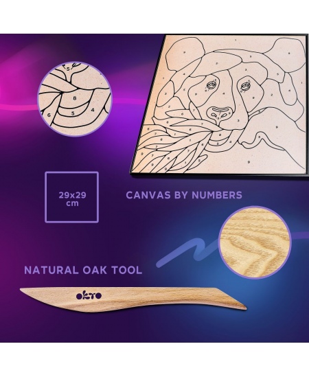 3D krāsošanas ar mālu komplekts OKTO Panda, 30x30 cm