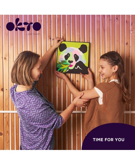 3D krāsošanas ar mālu komplekts OKTO Panda, 30x30 cm
