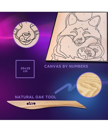 3D krāsošanas ar mālu komplekts OKTO Lapsa, 30x30 cm