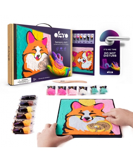 3D krāsošanas ar mālu komplekts OKTO Lapsa, 30x30 cm