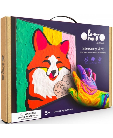 3D krāsošanas ar mālu komplekts OKTO Lapsa, 30x30 cm