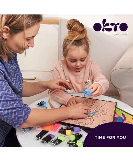 3D krāsošanas ar mālu komplekts OKTO Trusis, 30x30 cm