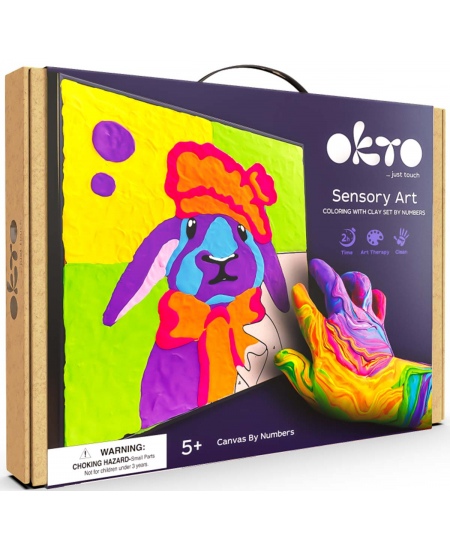 3D krāsošanas ar mālu komplekts OKTO Trusis, 30x30 cm