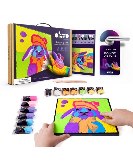 3D krāsošanas ar mālu komplekts OKTO Trusis, 30x30 cm