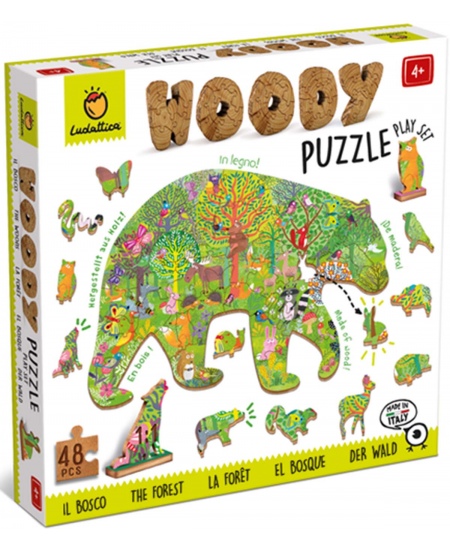 Koka puzle LUDATTICA Mežs, 48 detaļas
