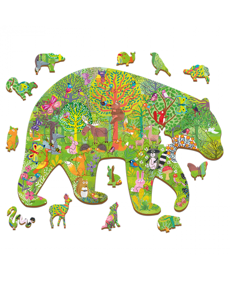 Koka puzle LUDATTICA Mežs, 48 detaļas