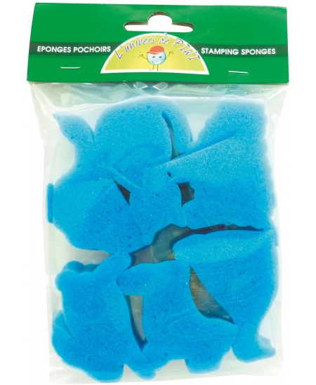 Sūkļa zīmogi krāsošanai GRAINE CREATIVE Mājdzīvnieki, 50x50 mm, 6 gab.