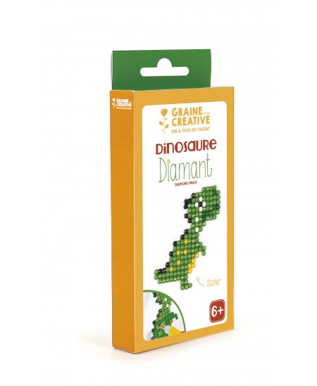 Dimantu mozaīka uz uzlīmes GRAINE CREATIVE Dinozaurs