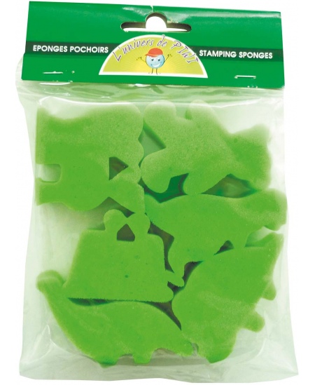 Sūkļa zīmogi krāsošanai GRAINE CREATIVE Dzīvnieki, 50x50 mm, 6 gab.