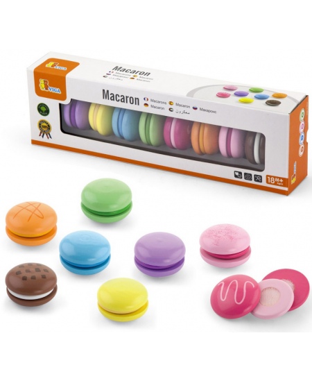 Koka rotaļlietu komplekts VIGA Macaroons, 8 gab.