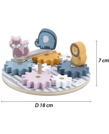 Spēle ar koka zobratiem VIGA PolarB Dzīvnieki