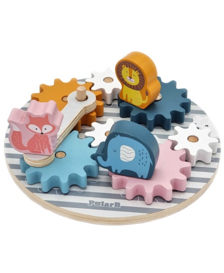 Spēle ar koka zobratiem VIGA PolarB Dzīvnieki