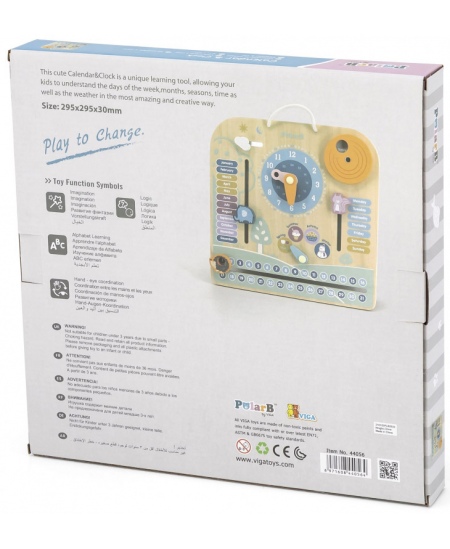 Koka kalendārs un pulkstenis VIGA PolarB