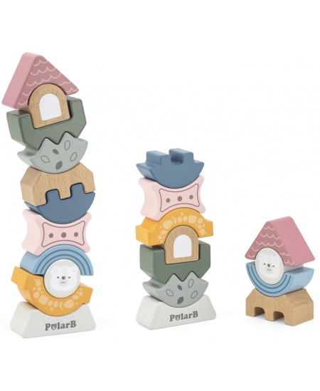 Koka balansēšanas spēle-puzle VIGA PolarB Tornis