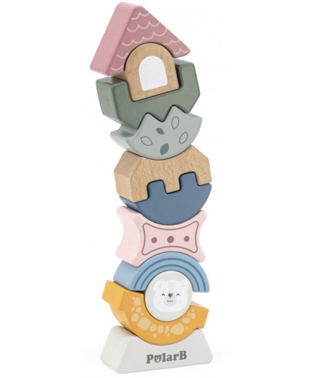 Koka balansēšanas spēle-puzle VIGA PolarB Tornis