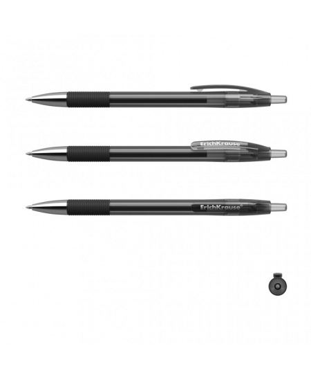 Automātiska gēla pildspalva ERICH KRAUSE R-301, 0.4 mm, melna