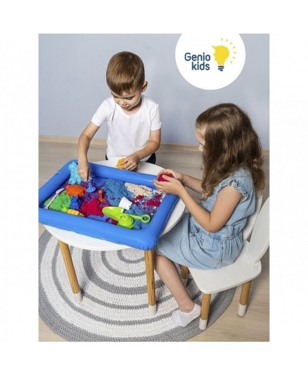 Kinetisko smilšu komplekts ar piepūšamu smilšu kasti GENIO KIDS