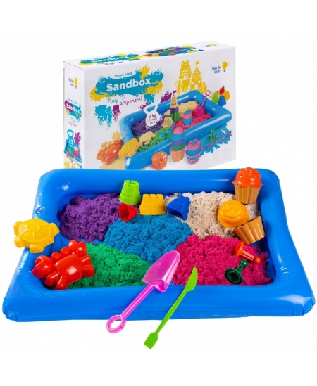 Kinetisko smilšu komplekts ar piepūšamu smilšu kasti GENIO KIDS