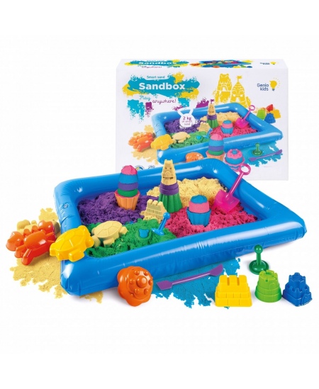 Kinetisko smilšu komplekts ar piepūšamu smilšu kasti GENIO KIDS