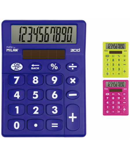 Kalkulators MILAN Acid, 10 zīmes, spilgtās krāsās