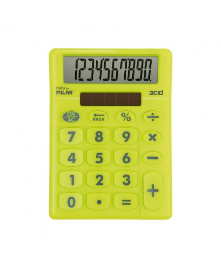 Kalkulators MILAN Acid, 10 zīmes, spilgtās krāsās