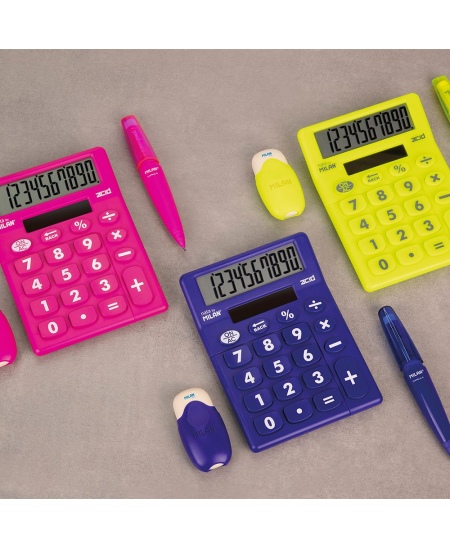 Kalkulators MILAN Acid, 10 zīmes, spilgtās krāsās