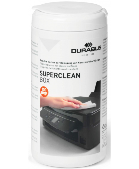 Mitrās salvetes DURABLE SUPERCLEAN, 100 gab.
