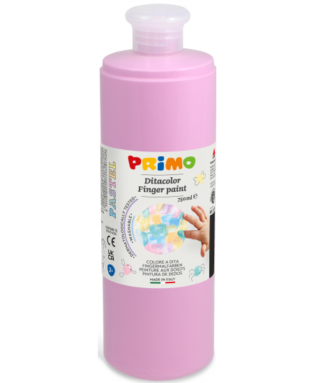 Pirkstu krāsa PRIMO, pasteļrozā, 750 ml