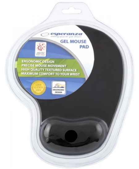 Peles paliktnis ESPERANZA ar gela atbalstu, melns