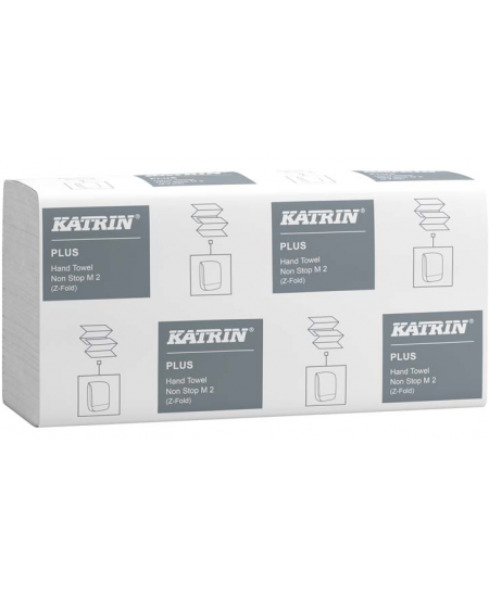 Papīra dvieļi loksnēs KATRIN Plus Non Stop M 2, 87181, Z locījums, 135 serv., 1 iepak.