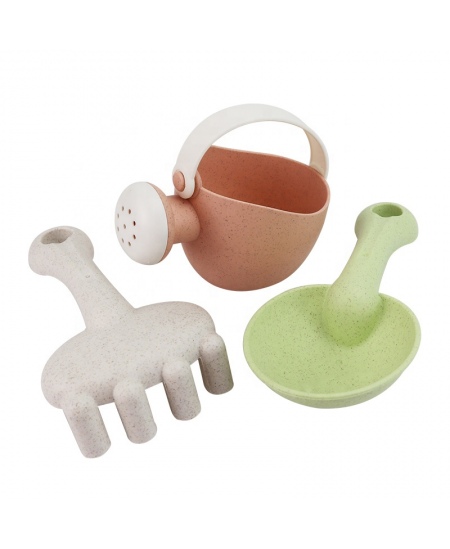 Smilšu komplekts ar griezuli un laistāmo kannu WOOPIE, 10 daļas