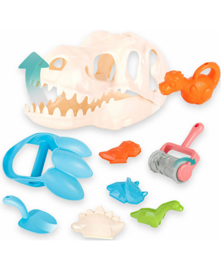 Smilšu rotaļlietu komplekts WOOPIE Dinozauru izrakumi, 9 daļas