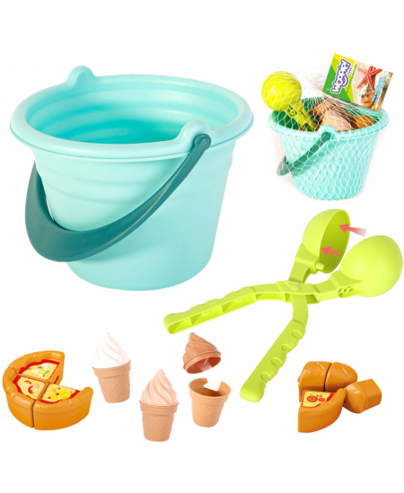 Smilšu rotaļlietu komplekts WOOPIE Saldējuma gatavošana, 15 daļas