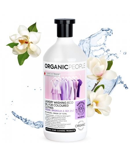 Mazgāšanas gels ORGANIC PEOPLE krāsainiem audumiem, 1 l
